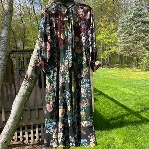 Zara print midi dress